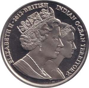 2012 TWO POUNDS THE QUEEN MOTHER BRITISH INDIAN OCEAN TERRITORY - WORLD COINS - Cambridgeshire Coins