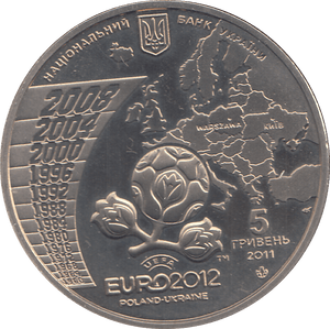 2012 UKRAINE 5 HRYVEN - WORLD COINS - Cambridgeshire Coins