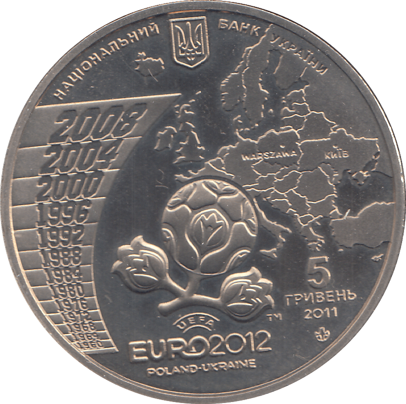 2012 UKRAINE 5 HRYVEN - WORLD COINS - Cambridgeshire Coins