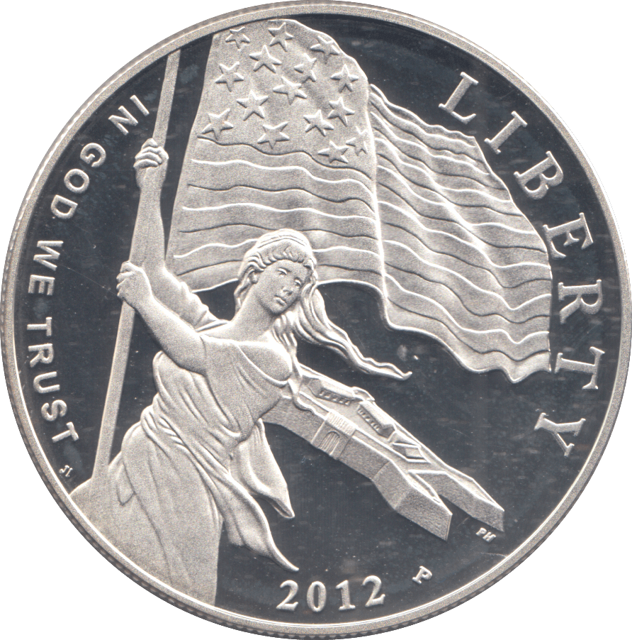 2012 USA SILVER PROOF COMMEMORATIVE DOLLAR - Silver Proof - Cambridgeshire Coins