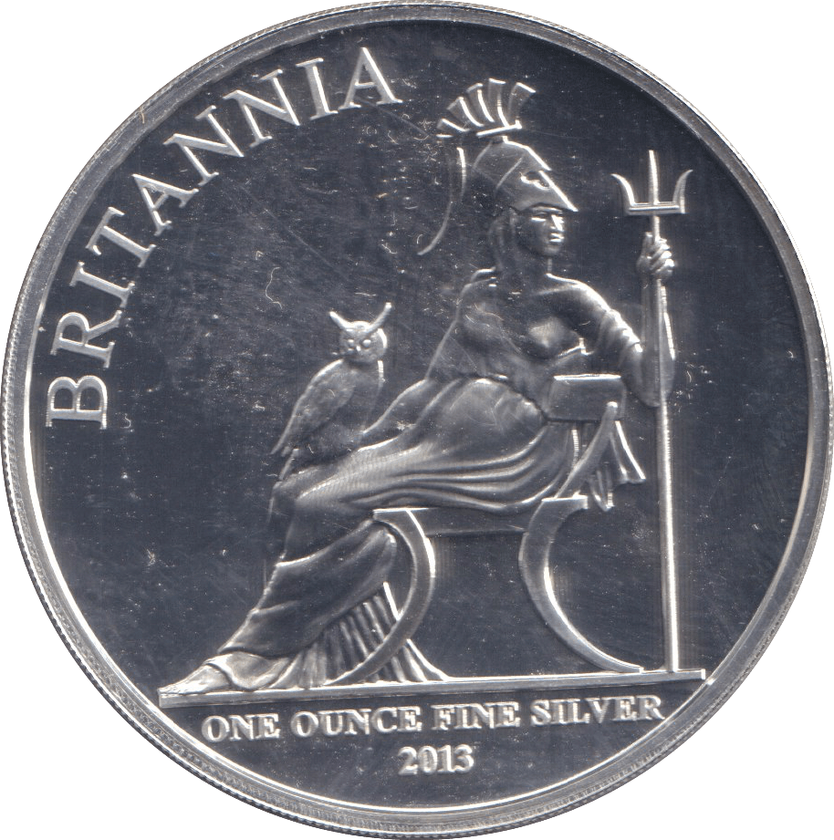 2013 1 OZ SILVER TWO POUND BRITANNIA ( BU ) - WORLD COINS - Cambridgeshire Coins