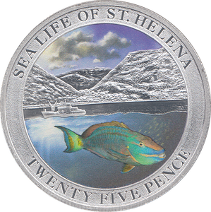 2013 25 PENCE SEA LIFE OF ST HELENA ( P ) - WORLD COINS - Cambridgeshire Coins