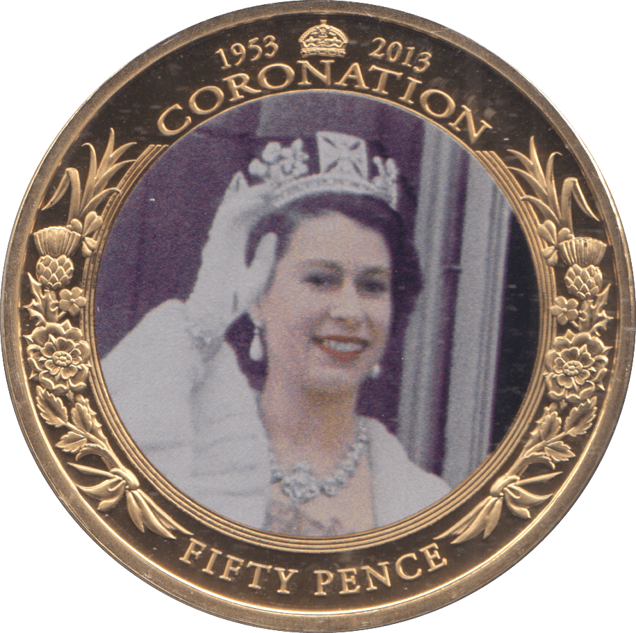 2013 50P CORONATION TRISTAN DA CUNHA - WORLD COINS - Cambridgeshire Coins