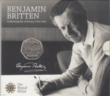 2013 BRILLIANT UNCIRCULATED BENJAMIN BRITTEN 50P COIN PACK SEALED ROYAL MINT - 50p BU Pack - Cambridgeshire Coins