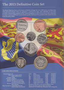 2013 BRILLIANT UNCIRCULATED DEFINITIVE COIN YEAR SET - Brilliant Uncirculated Year Sets - Cambridgeshire Coins