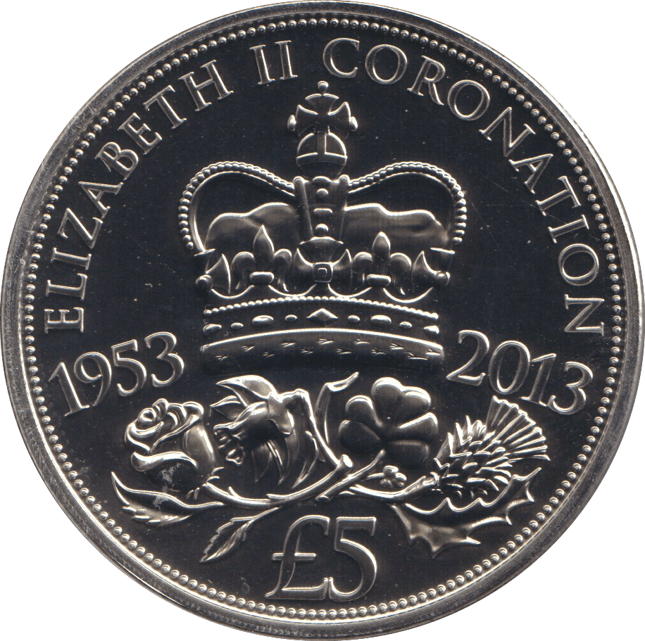 2013 BU FIVE POUNDS ELIZABETH CORONATION - WORLD COINS - Cambridgeshire Coins