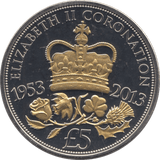 2013 BU JERSEY CORONATION COIN FIVE POUNDS - WORLD COINS - Cambridgeshire Coins