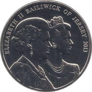 2013 BU JERSEY CORONATION COIN FIVE POUNDS - WORLD COINS - Cambridgeshire Coins