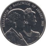 2013 BU JERSEY CORONATION COIN FIVE POUNDS - WORLD COINS - Cambridgeshire Coins