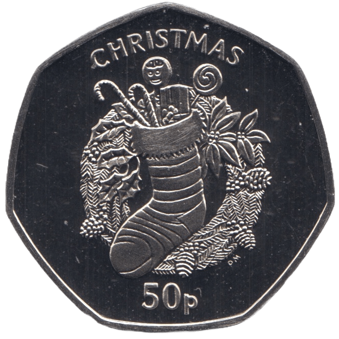 2013 CHRISTMAS 50P STOCKING ISLE OF MAN ( PROOF ) - 50P CHRISTMAS COINS - Cambridgeshire Coins