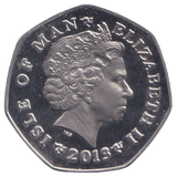 2013 CHRISTMAS 50P XMAS STOCKING COLOURISED ISLE OF MAN ( BUNC ) - 50P REGIONAL ISSUES - Cambridgeshire Coins