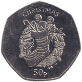 2013 CHRISTMAS 50P XMAS STOCKING ISLE OF MAN ( BUNC ) - 50P REGIONAL ISSUES - Cambridgeshire Coins