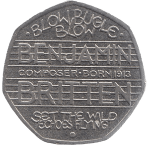 2013 CIRCULATED 50P BENJAMIN BRITTEN - 50P CIRCULATED - Cambridgeshire Coins