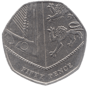 2013 CIRCULATED 50P SHIELD COAT OF ARMS - 50P CIRCULATED - Cambridgeshire Coins