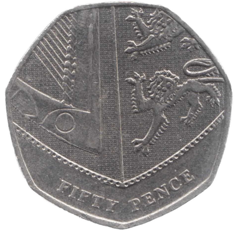 2013 CIRCULATED 50P SHIELD COAT OF ARMS - 50P CIRCULATED - Cambridgeshire Coins