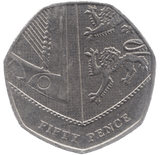 2013 CIRCULATED 50P SHIELD COAT OF ARMS - 50P CIRCULATED - Cambridgeshire Coins