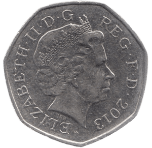 2013 CIRCULATED 50P SHIELD COAT OF ARMS - 50P CIRCULATED - Cambridgeshire Coins