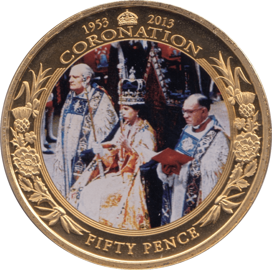 2013 FIFTY PENCE BAILIWICK OF JERSEY CORONATION - WORLD COINS - Cambridgeshire Coins
