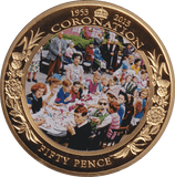 2013 FIFTY PENCE CORONATION 50TH ANNIVERSARY (PARTY) JERSEY - WORLD COINS - Cambridgeshire Coins