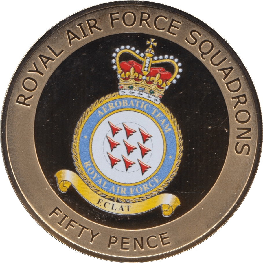 2013 FIFTY PENCE ROYAL AIR FORCE SQUADRONS ECLAT - WORLD COINS - Cambridgeshire Coins