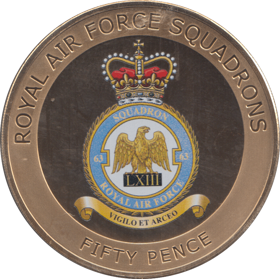 2013 FIFTY PENCE ROYAL AIR FORCE SQUADRONS VIGILO ET ARCEO - WORLD COINS - Cambridgeshire Coins