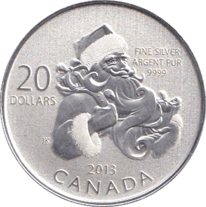 2013 FINE SILVER 20 DOLLARS CANADA - SILVER WORLD COINS - Cambridgeshire Coins