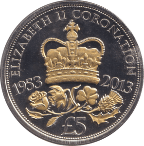 2013 FIVE POUND DIAMOND JUBILEE JERSEY - WORLD COINS - Cambridgeshire Coins