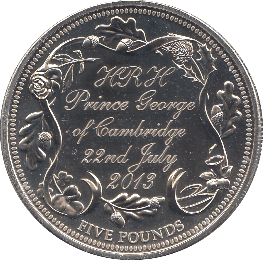 2013 FIVE POUND THE ROYAL BIRTH ( BU ) - £5 BU - Cambridgeshire Coins