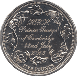 2013 FIVE POUND THE ROYAL BIRTH ( BU ) - £5 BU - Cambridgeshire Coins