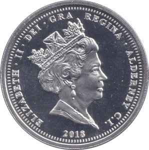 2013 FIVE POUNDS ALDERNEY - £5 BU - Cambridgeshire Coins