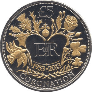 2013 FIVE POUNDS CORONATION - WORLD COINS - Cambridgeshire Coins