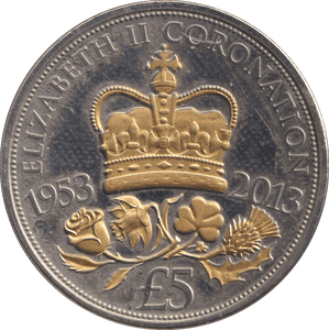 2013 FIVE POUNDS CORONATION - WORLD COINS - Cambridgeshire Coins
