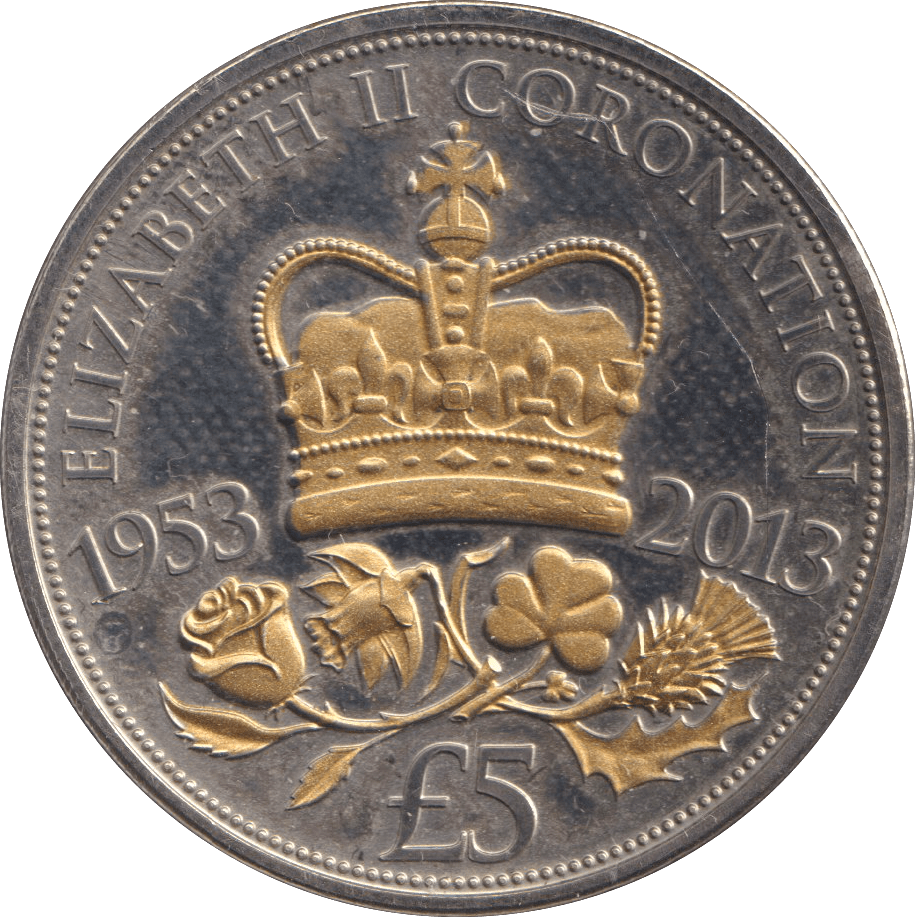 2013 FIVE POUNDS CORONATION - WORLD COINS - Cambridgeshire Coins