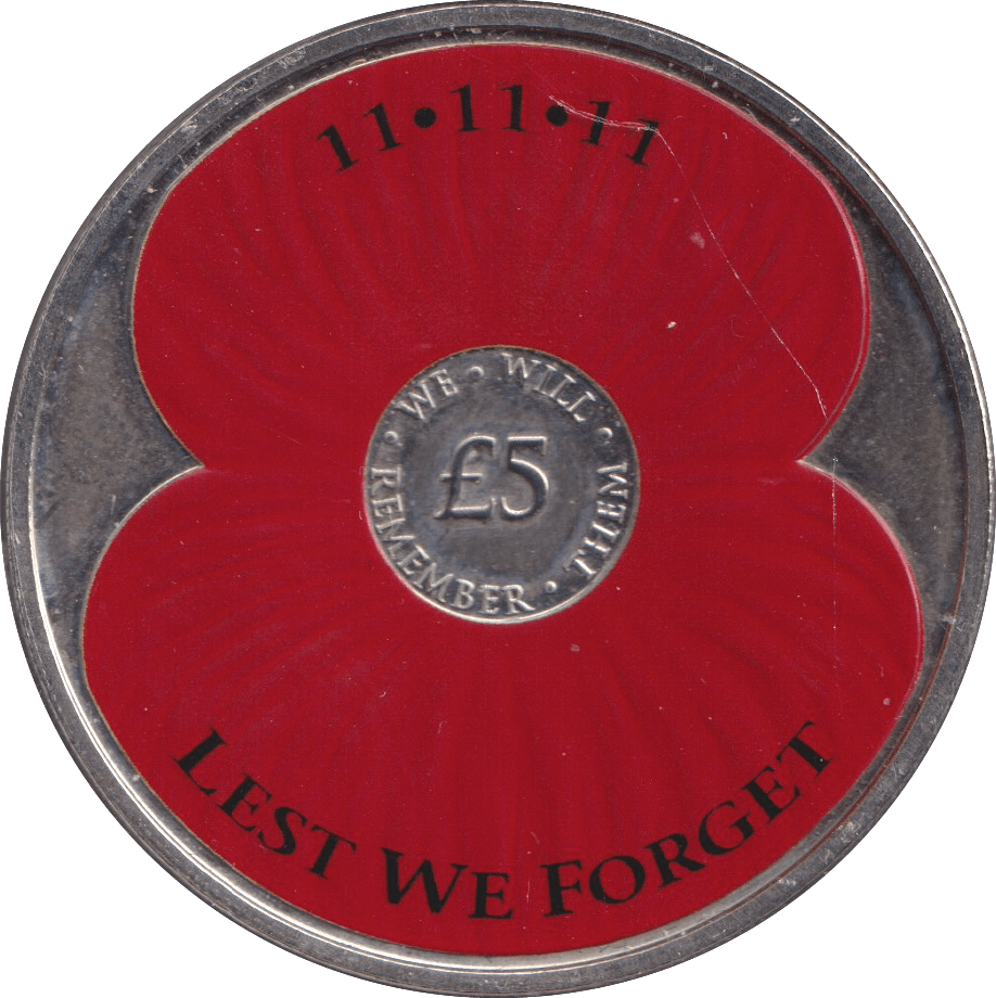 2013 FIVE POUNDS LEST WE FORGET - WORLD COINS - Cambridgeshire Coins
