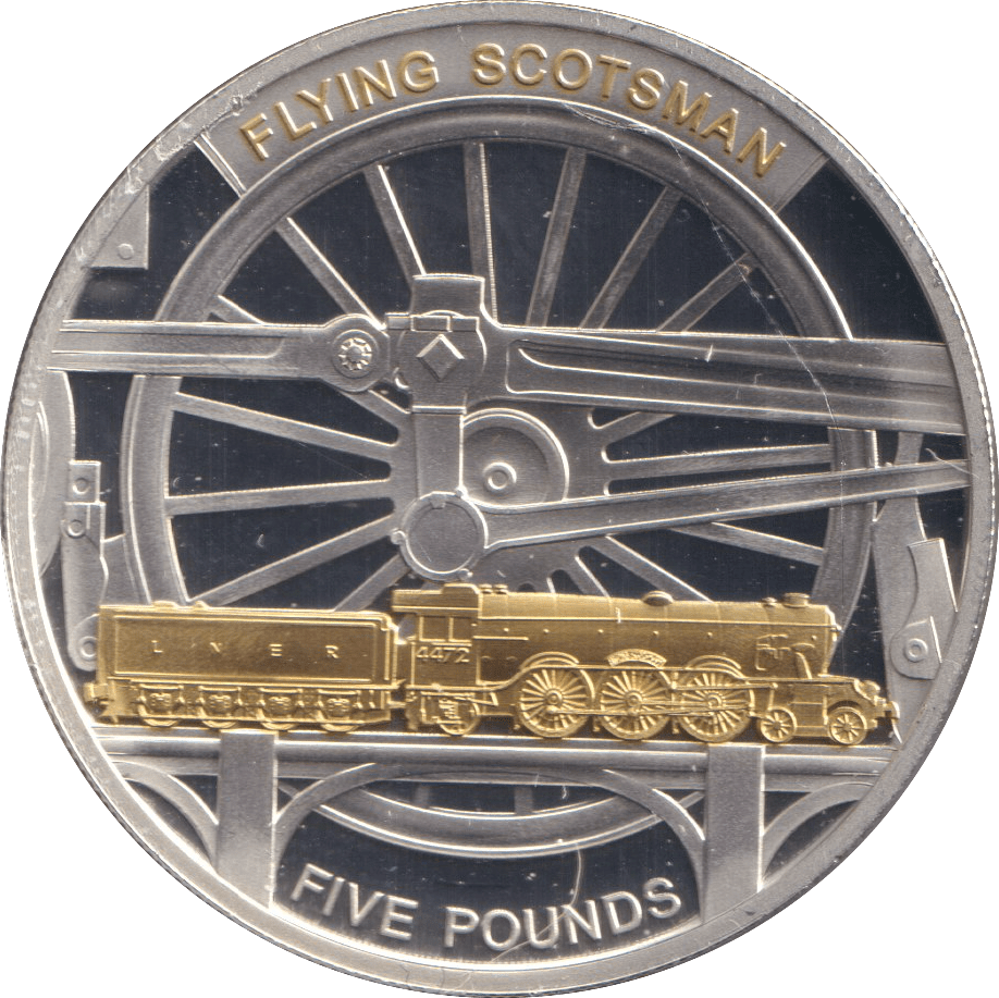 2013 FIVE POUNDS SILVER PROOF FLYING SCOTSMAN - SILVER WORLD COINS - Cambridgeshire Coins