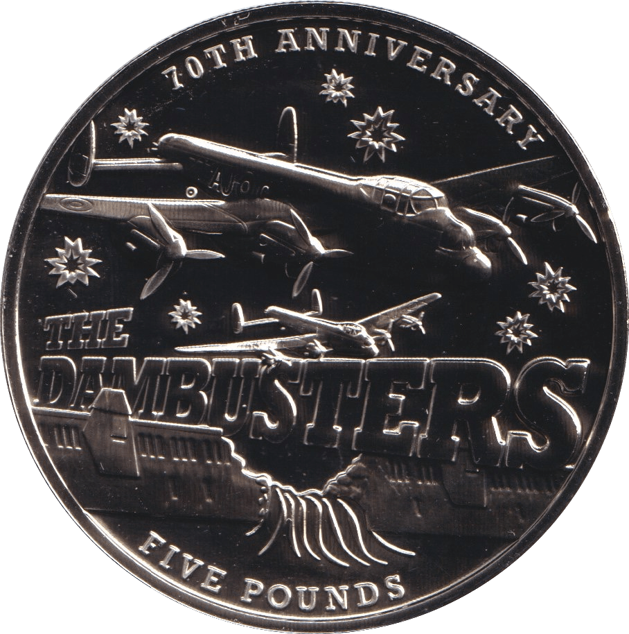 2013 FIVE POUNDS THE DAMBUSTERS F77 - Crown - Cambridgeshire Coins