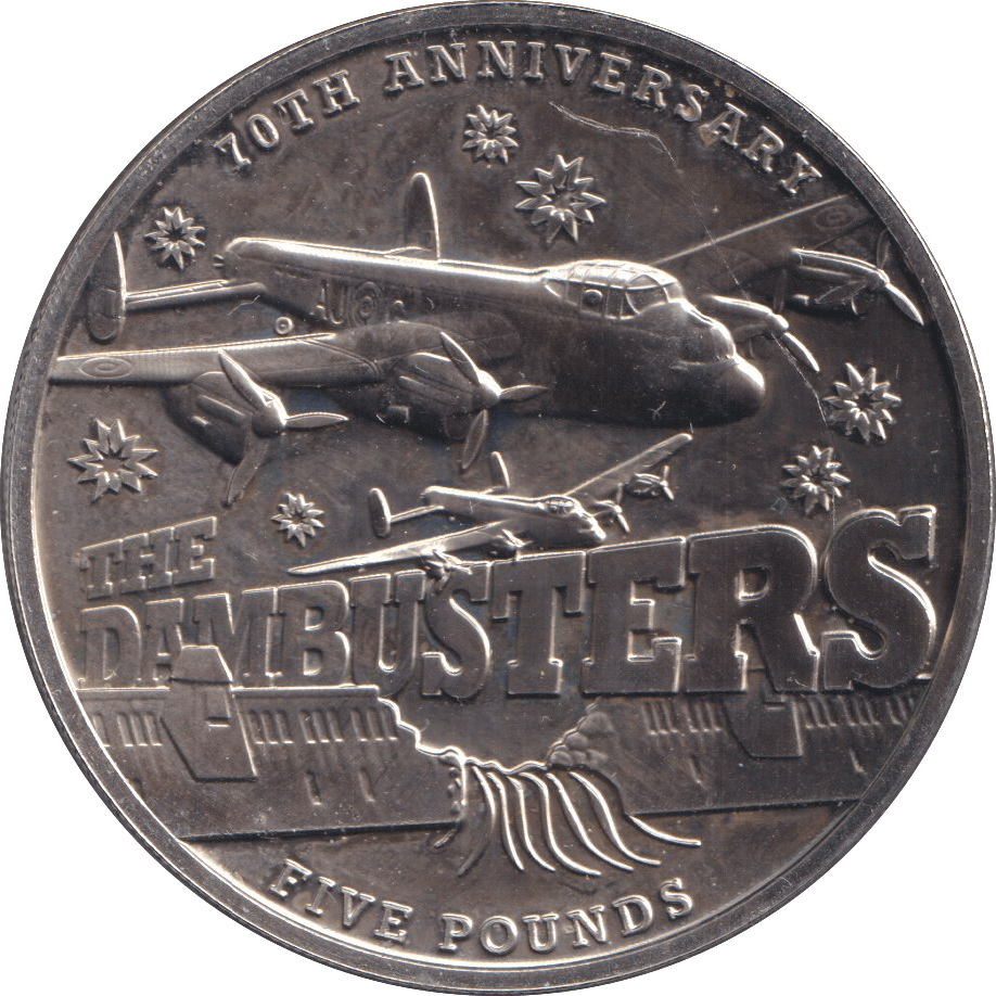 2013 FIVE POUNDS THE DAMBUSTERS - WORLD COINS - Cambridgeshire Coins
