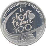 2013 FRANCE SILVER PROOF 10 EURO LE TOUR DE FRANCE - Silver Proof - Cambridgeshire Coins