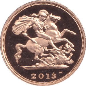 2013 GOLD HALF SOVEREIGN ( PROOF ) - HALF SOVEREIGN - Cambridgeshire Coins