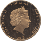 2013 GOLD PLATED ONE DOLLAR THE DUKE AND DUCHESS OF CAMBRIDGE - WORLD COINS - Cambridgeshire Coins