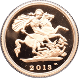 2013 GOLD PROOF HALF SOVEREIGN BOXED - GOLD PROOF HALF SOVEREIGNS - Cambridgeshire Coins