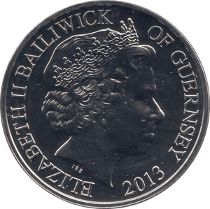 2013 GUERNSEY DAMBUSTERS FIVE POUND COIN (BU) - WORLD COINS - Cambridgeshire Coins