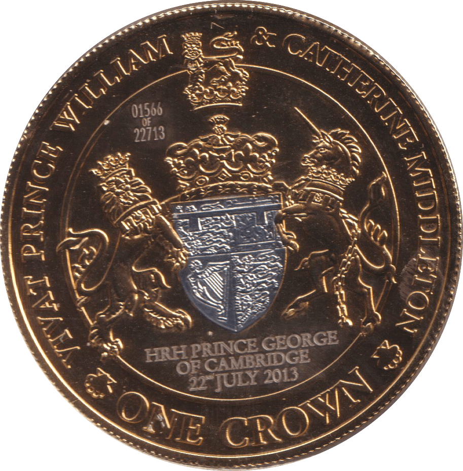 2013 HRH PRINCE GEORGE OF CAMBRIDGE COMMEMORATIVE CROWN TRISTAN DA CUNHA - WORLD COINS - Cambridgeshire Coins