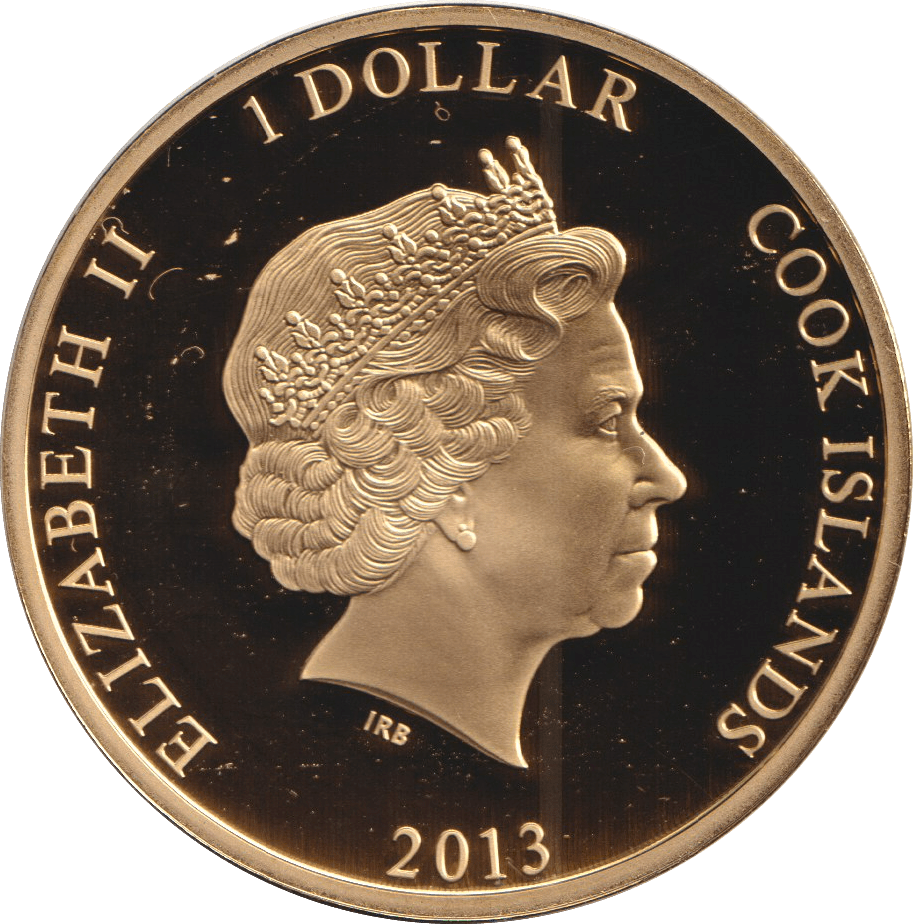 2013 ONE DOLLAR COOK ISLANDS CORONATION 60 YEARS - WORLD COINS - Cambridgeshire Coins