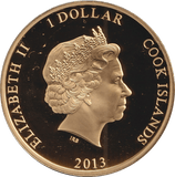 2013 ONE DOLLAR COOK ISLANDS CORONATION 60 YEARS - WORLD COINS - Cambridgeshire Coins