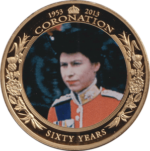 2013 ONE DOLLAR COOK ISLANDS CORONATION 60 YEARS - WORLD COINS - Cambridgeshire Coins