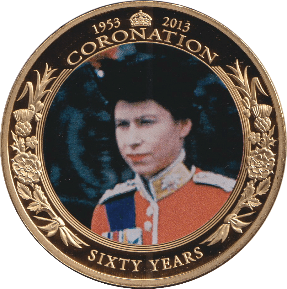 2013 ONE DOLLAR COOK ISLANDS CORONATION 60 YEARS - WORLD COINS - Cambridgeshire Coins