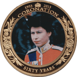 2013 ONE DOLLAR COOK ISLANDS CORONATION 60 YEARS - WORLD COINS - Cambridgeshire Coins