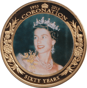 2013 ONE DOLLAR COOK ISLANDS CORONATION 60 YEARS - WORLD COINS - Cambridgeshire Coins