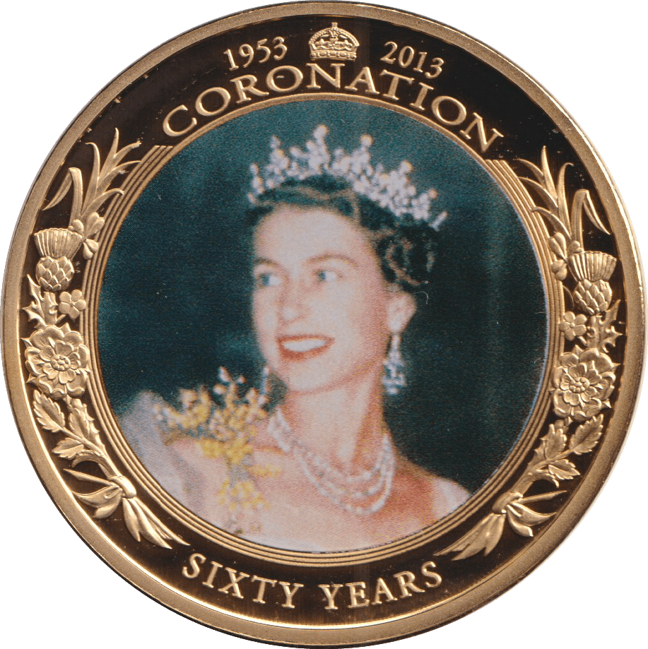 2013 ONE DOLLAR COOK ISLANDS CORONATION 60 YEARS - WORLD COINS - Cambridgeshire Coins
